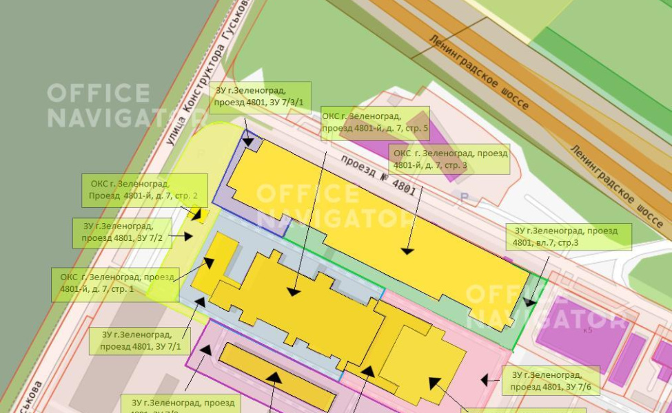 Продажа офиса 62545 м², 1-3 этаж, в бизнес-центре Проезд 4801, 7 (Ситроникс Зеленоград)
